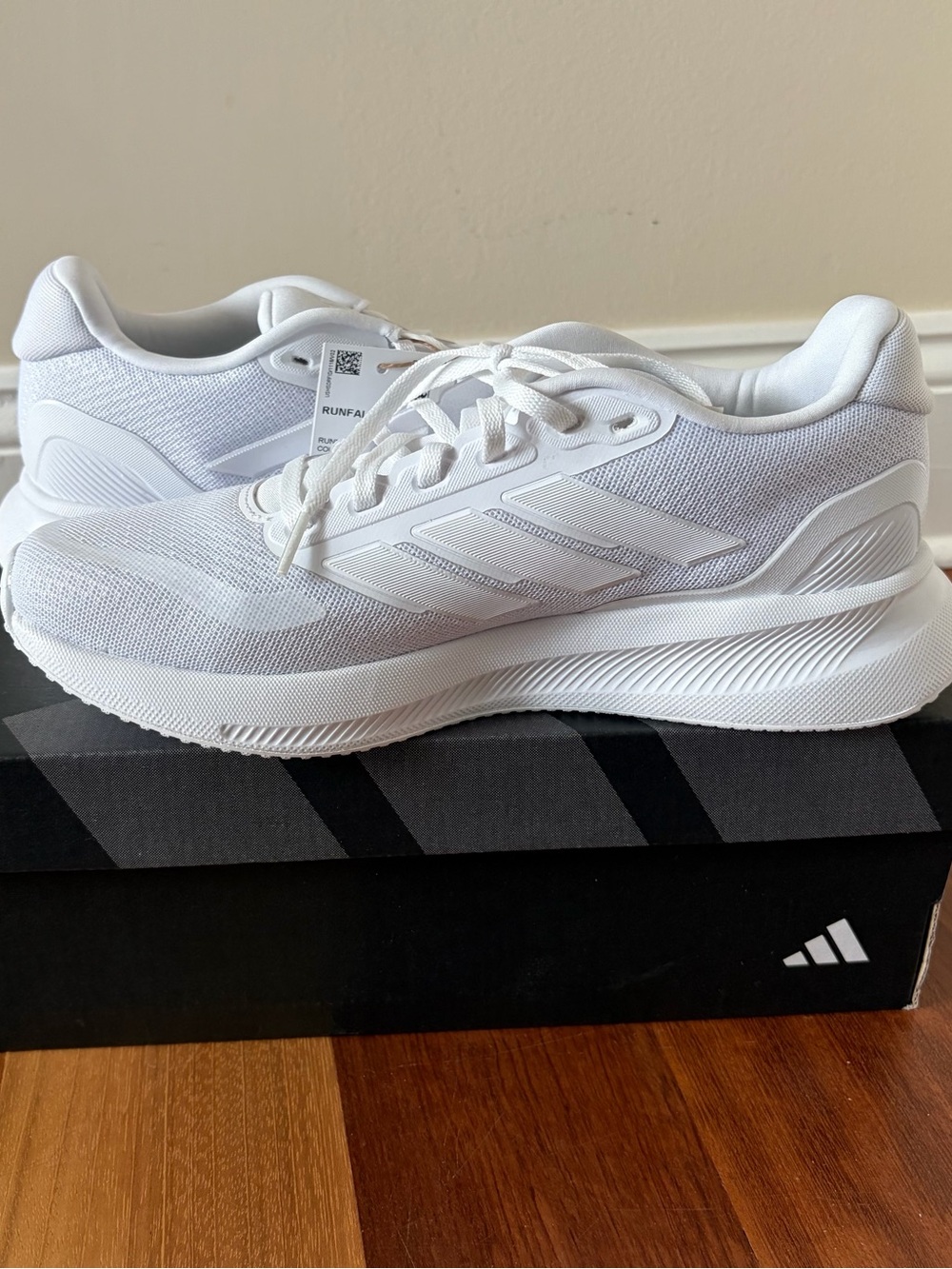 adidas Women's All-White Athletic Running Sneakers - Runfalcon
